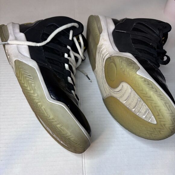 Jordan Max Aura Black White Gold Basketball Shoes Mens Size 10.5 AQ9084-041 - Picture 9 of 9